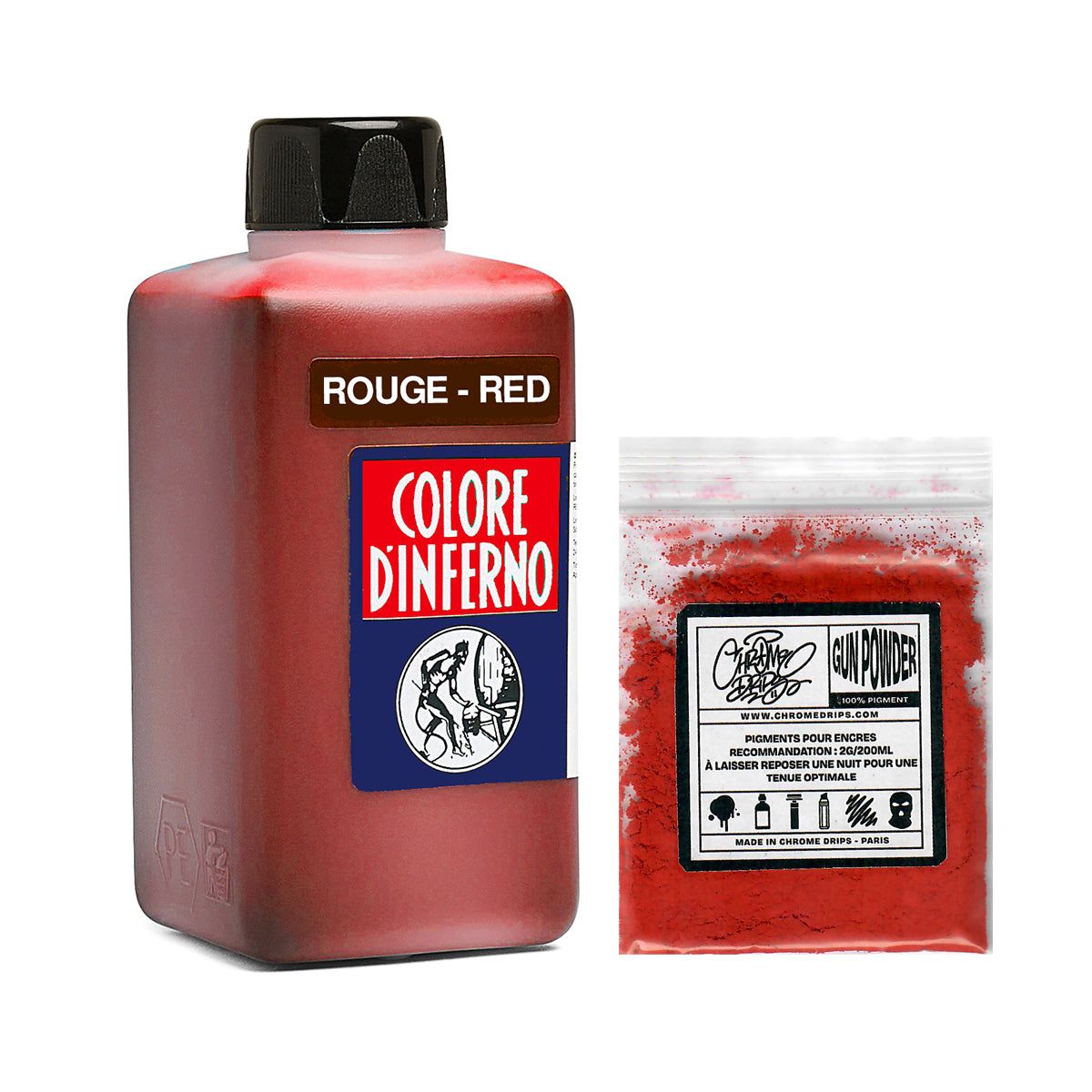 Pack Colore D'Inferno + Gunpowder Handstyle Red