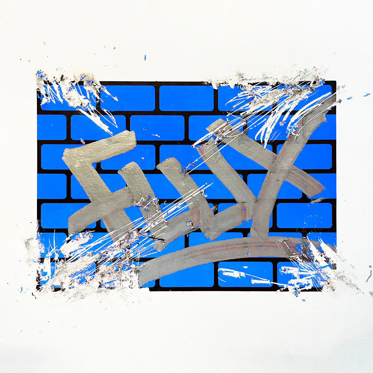 Stickers Eggshell Bricks X50 - Bleu