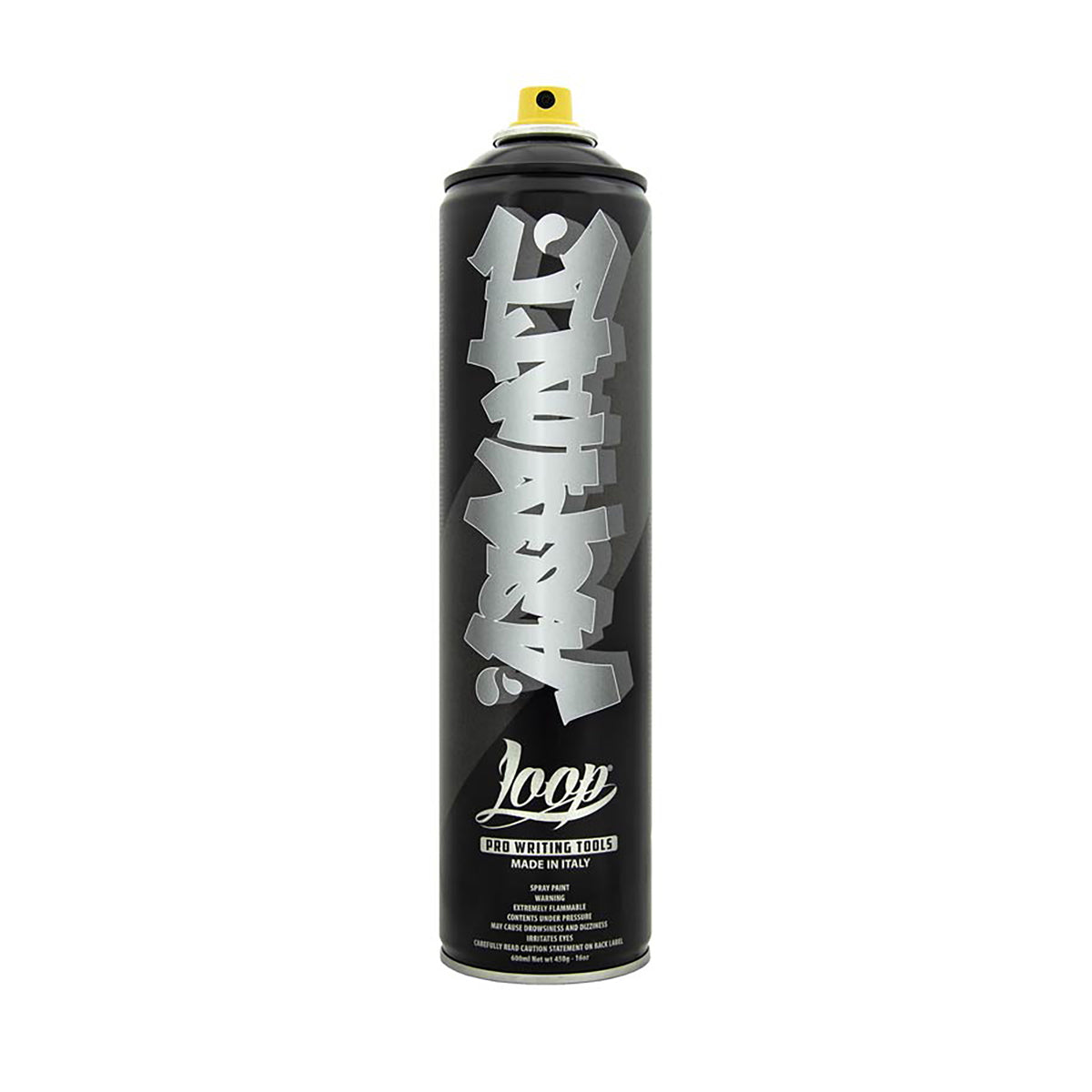 Bombe de peinture graffiti Loop Colors 600ML couleur ASPHALT (noir)