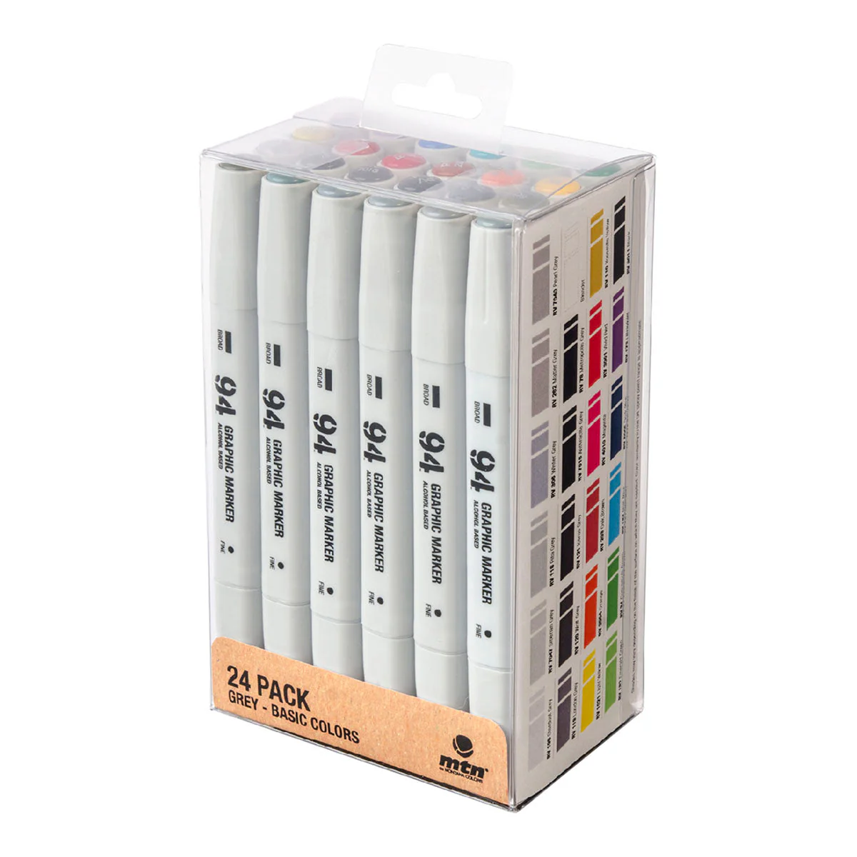 MTN 94 Marqueurs Graphiques Grey Shades + Basic Colors x24