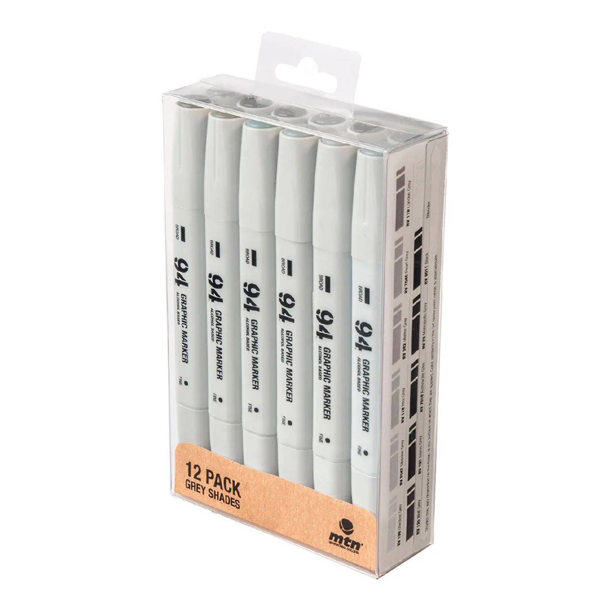 MTN 94 Marqueurs Graphiques Grey Shades x12