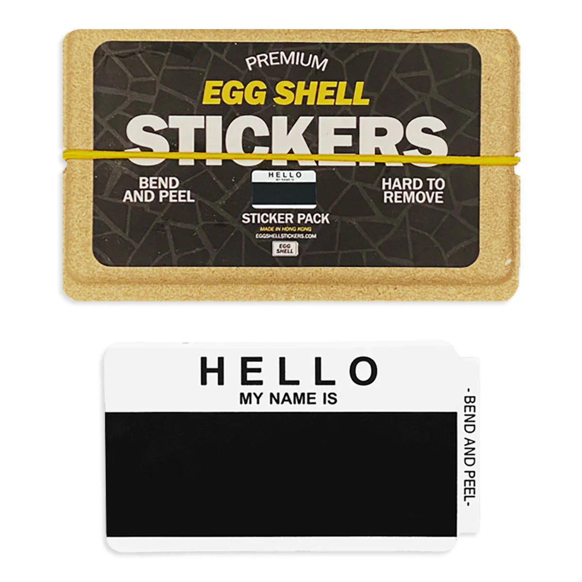Hello My Name Is Black & White stickers x80