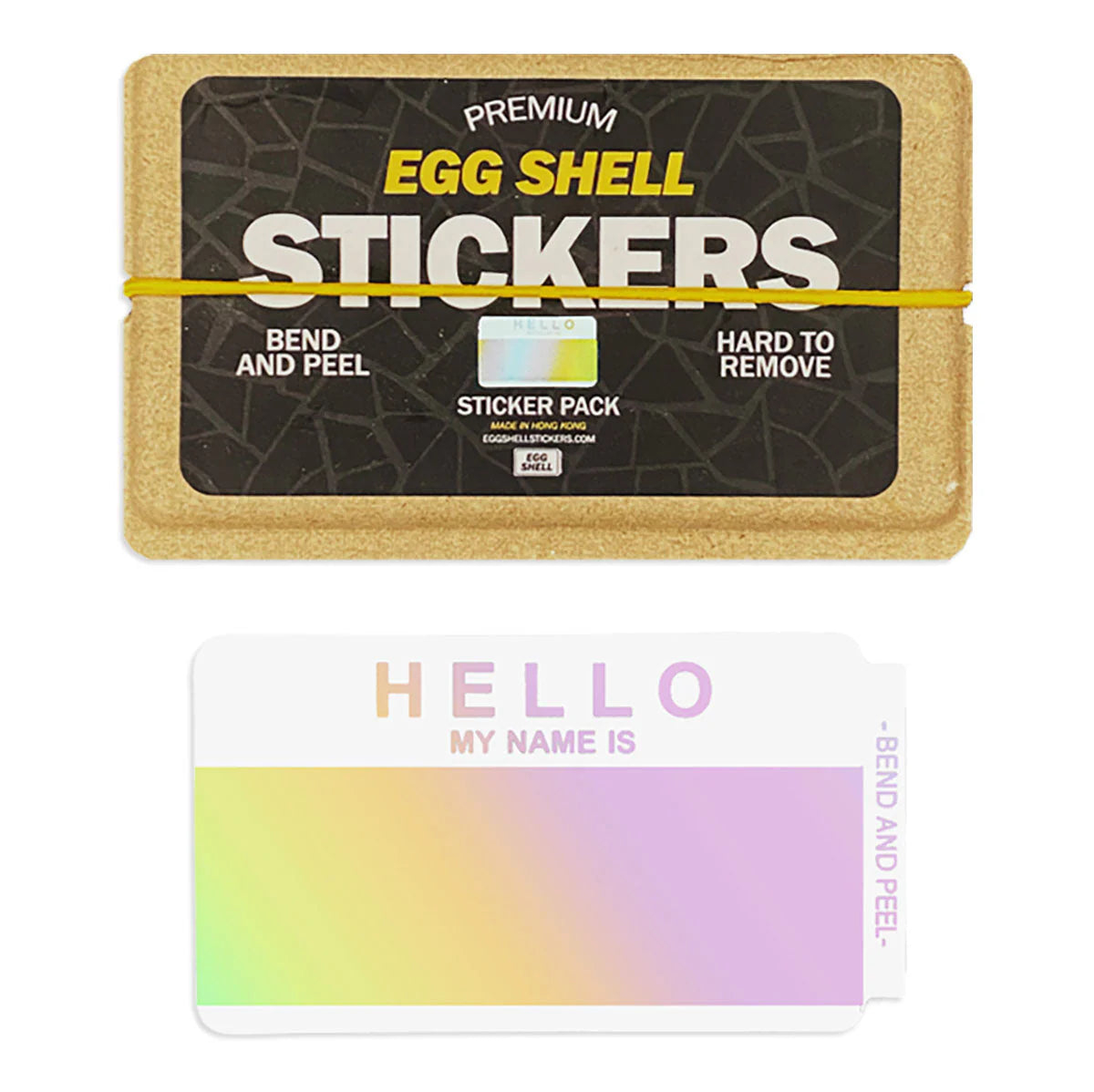 Hello My Name Is Holographic stickers x50
