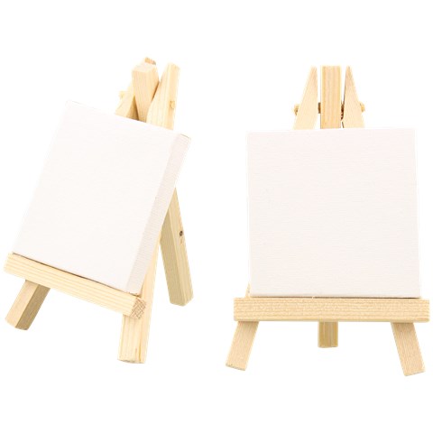 Lot de 2 mini toiles 7x7cm