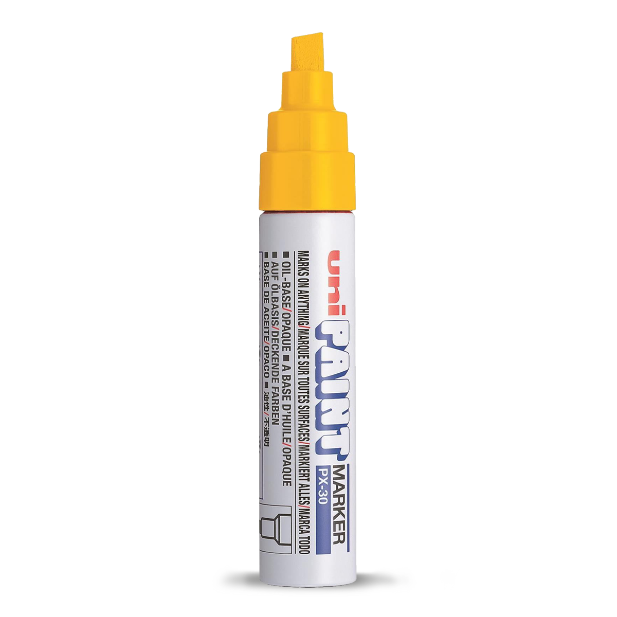 Marqueur graffiti Uni Paint PX-30 pointe biseautée jaune