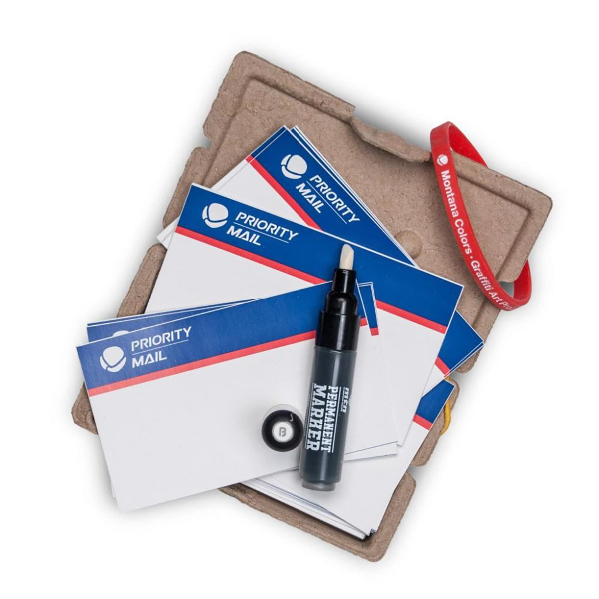 Pack Stickers Eggshell x50 Priority Mail + Marqueur