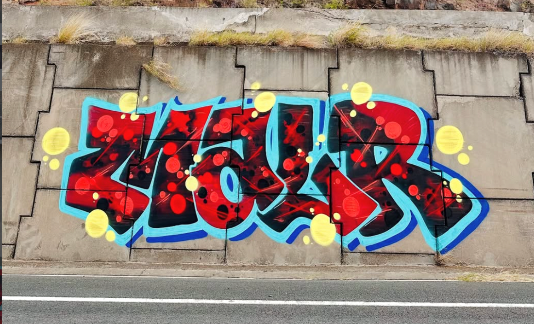 Malr graffiti sur mur festival graffiti