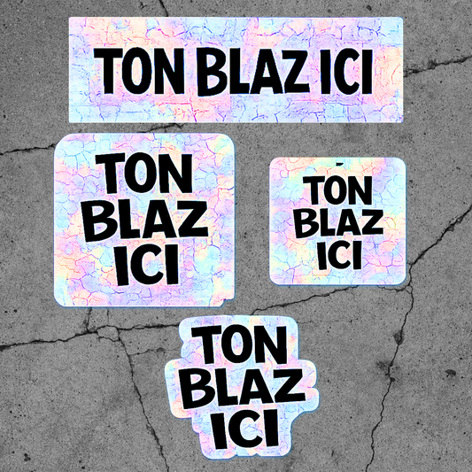 Stickers Eggshell Personnalisés — Ultra Destructibles (Holographique)