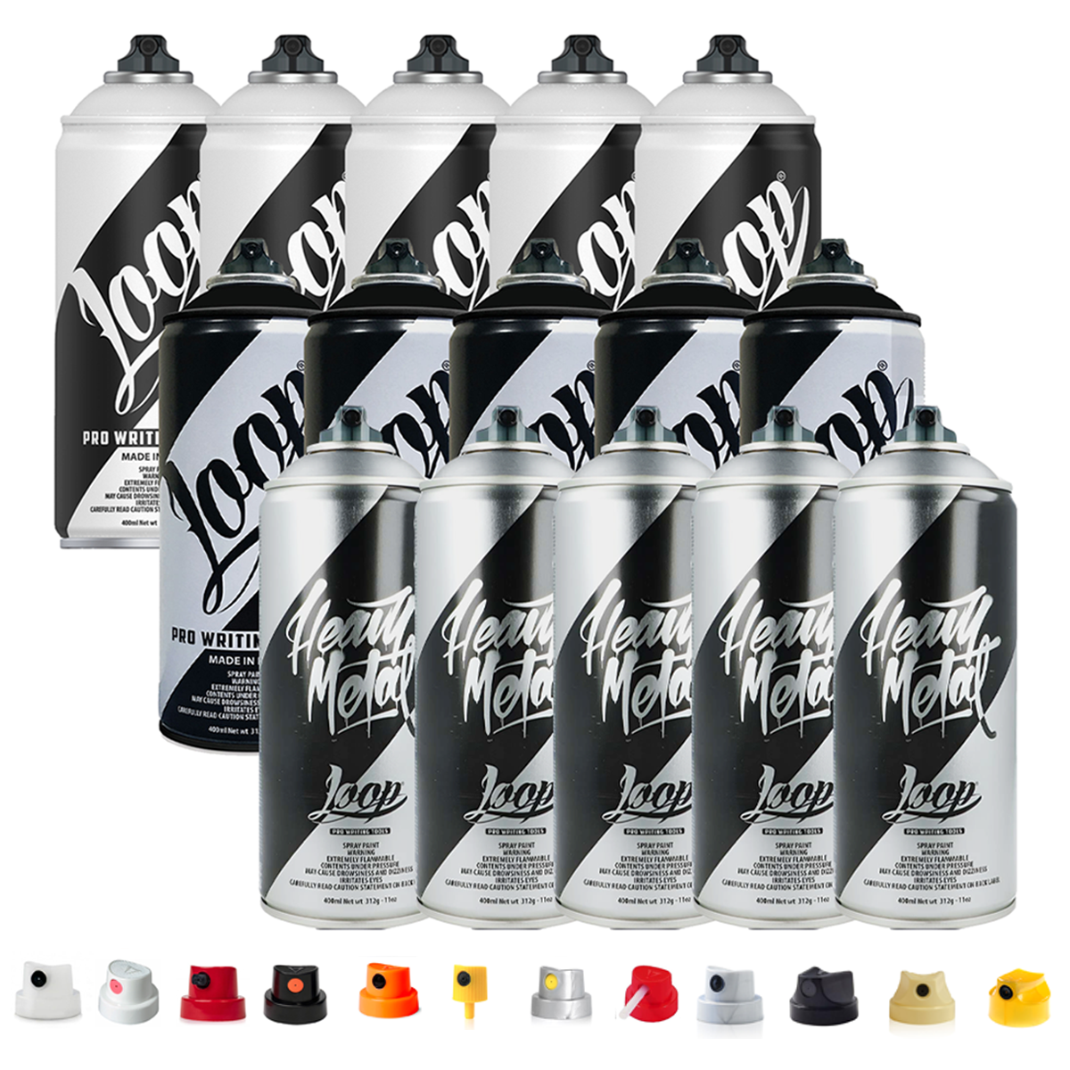 Night Run Pack - 15 sprays + Caps Mixed Pack