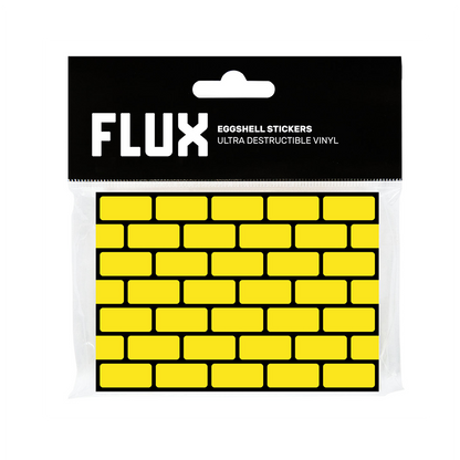 Stickers Eggshell x50 ultra destructibles briques jaunes pour graffiti