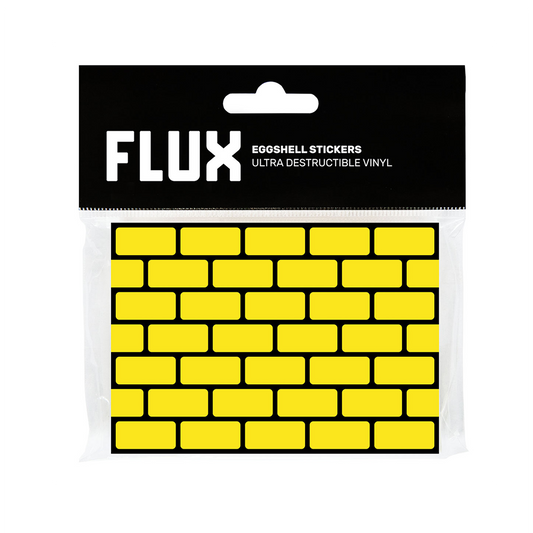 Stickers Eggshell x50 ultra destructibles briques jaunes pour graffiti