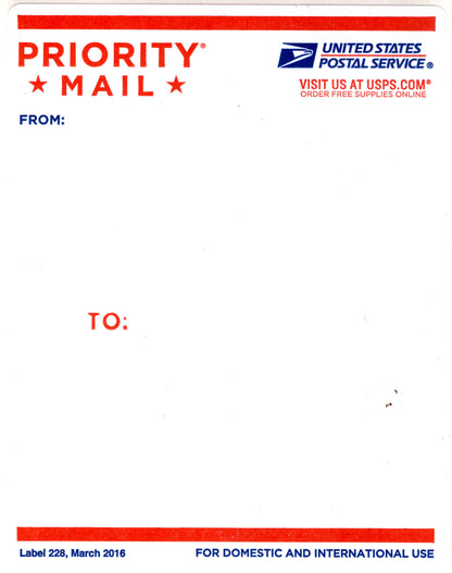 Stickers vierges USPS Label 228 pour tag et graffiti Chrome Drips