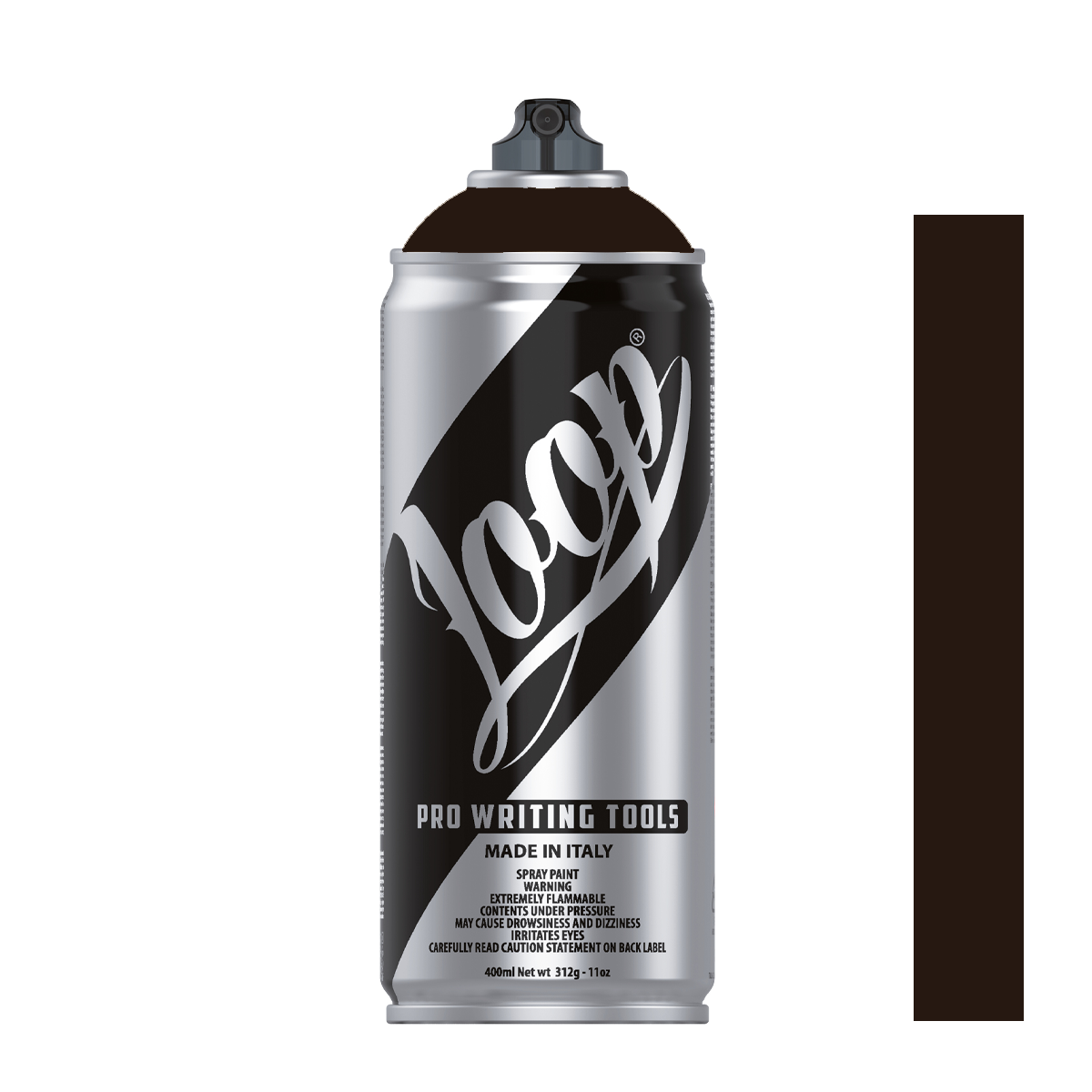 Bombe de peinture graffiti Loop Colors 400ml couleur Baden marron très foncé