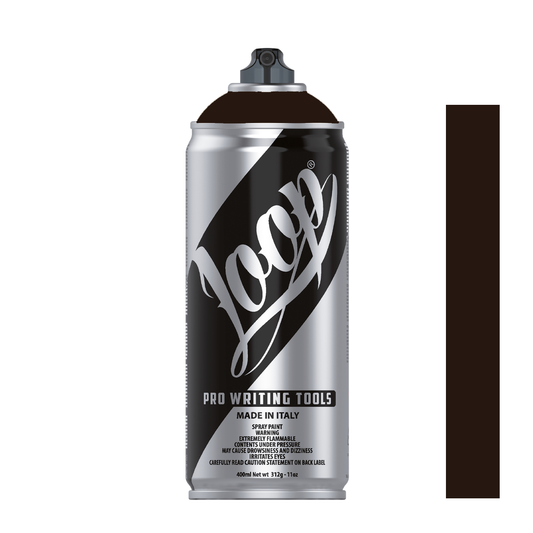 Bombe de peinture graffiti Loop Colors 400ml couleur Baden marron très foncé