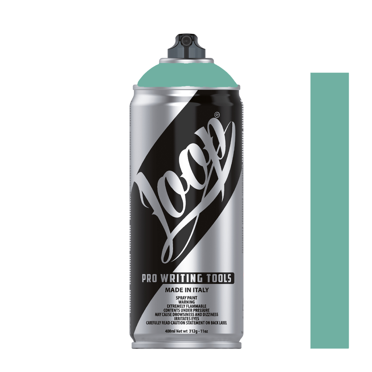 Bombe de peinture graffiti Loop Colors 400ml couleur Bergamo vert bleu 