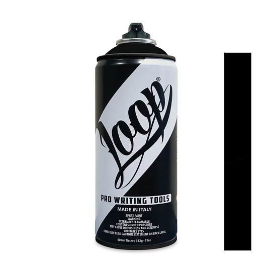 Bombe de peinture graffiti Loop Colors 400ml couleur Noir