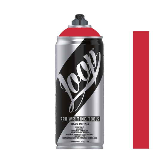 Bombe de peinture graffiti Loop Colors 400ml couleur Brighton rouge
