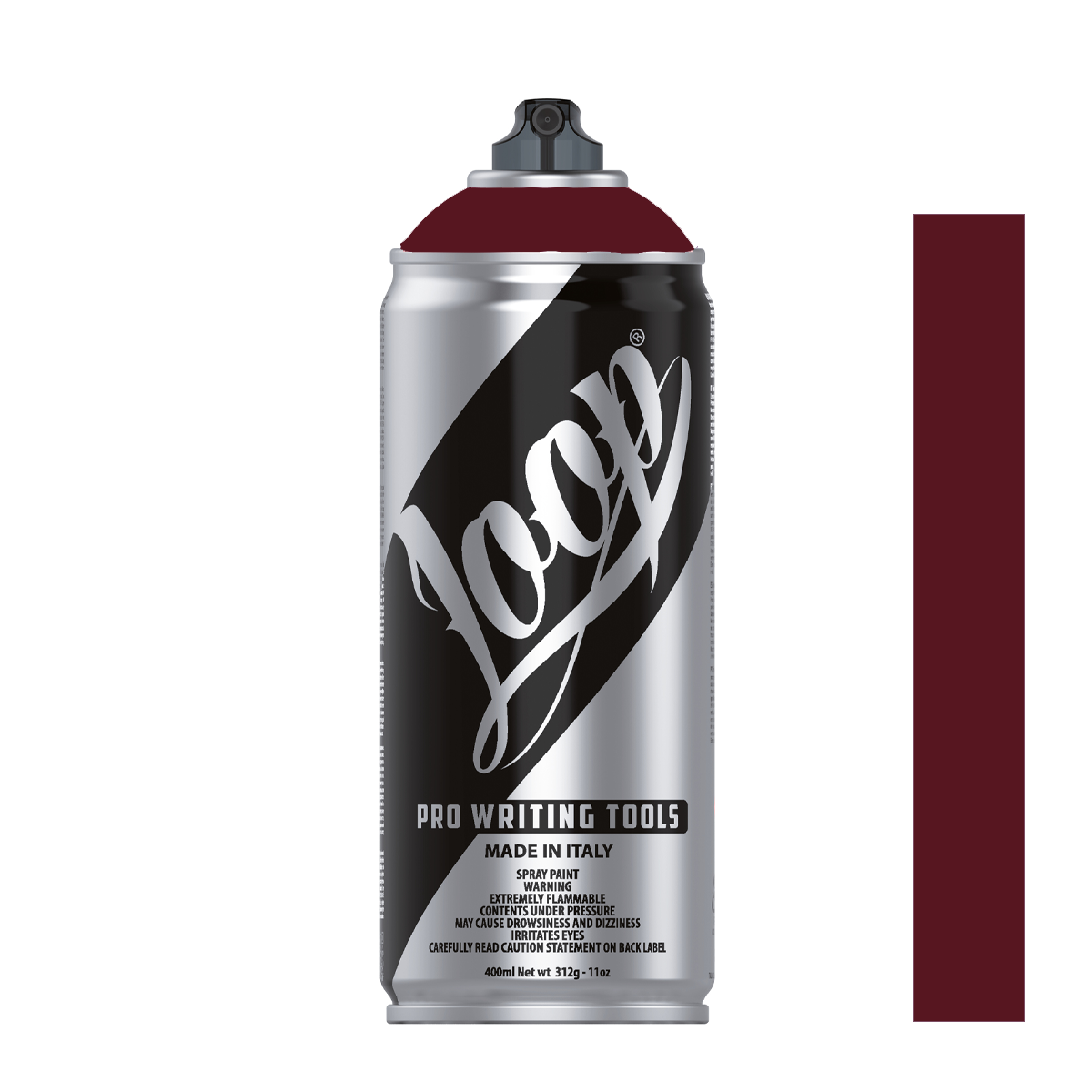 Bombe de peinture graffiti Loop Colors 400ml couleur Skagen (bordeaux foncé)
