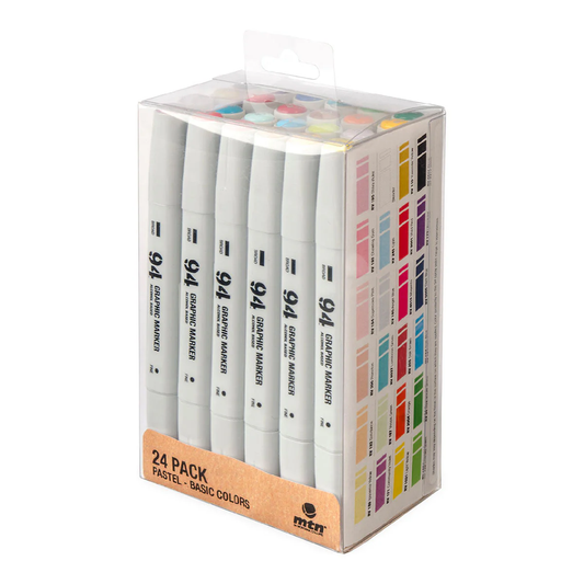 MTN 94 Marqueurs Graphiques Pastel + Basic Colors x24