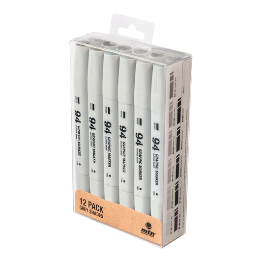 MTN 94 Marqueurs Graphiques Grey Shades x12