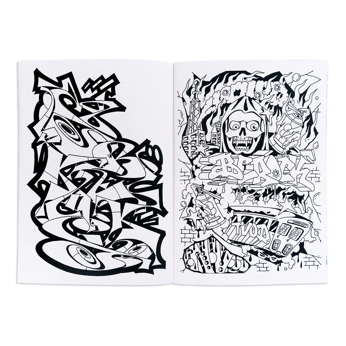 Sketchy Graffiti Coloring Book