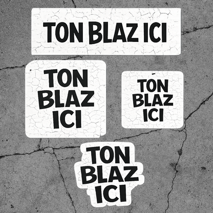 Stickers Eggshell Personnalisés — Noir & Blanc