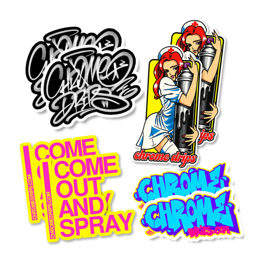 Chrome Drips Stickers Pack x8