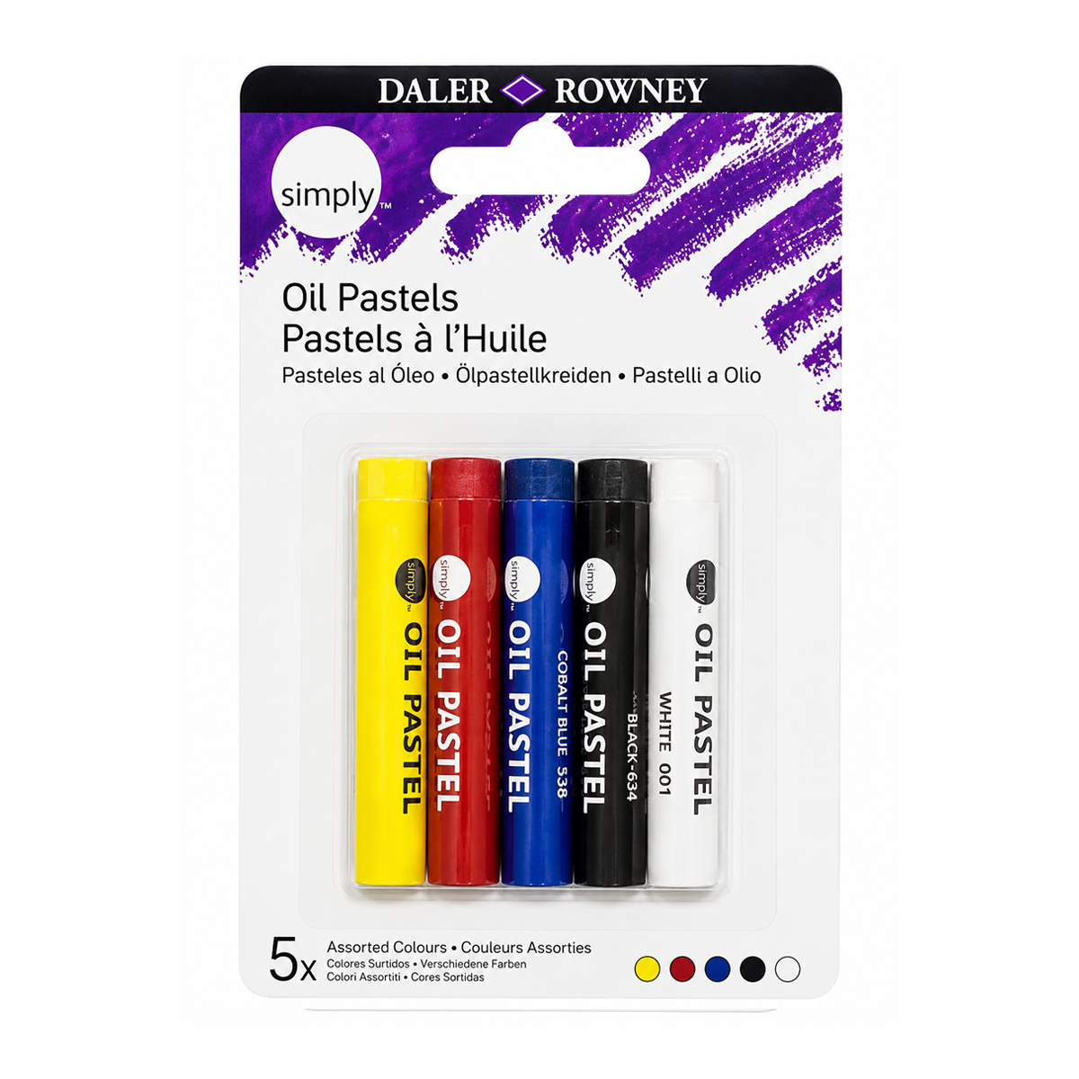 Set de 5 pastels à l'huile - Primaire