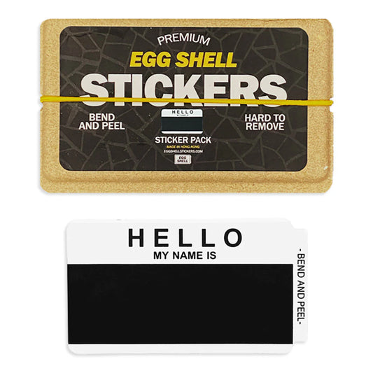 Hello My Name Is Black & White stickers x80