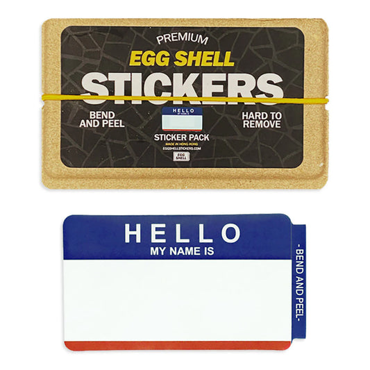 Hello My Name Is Blue & Red stickers x80