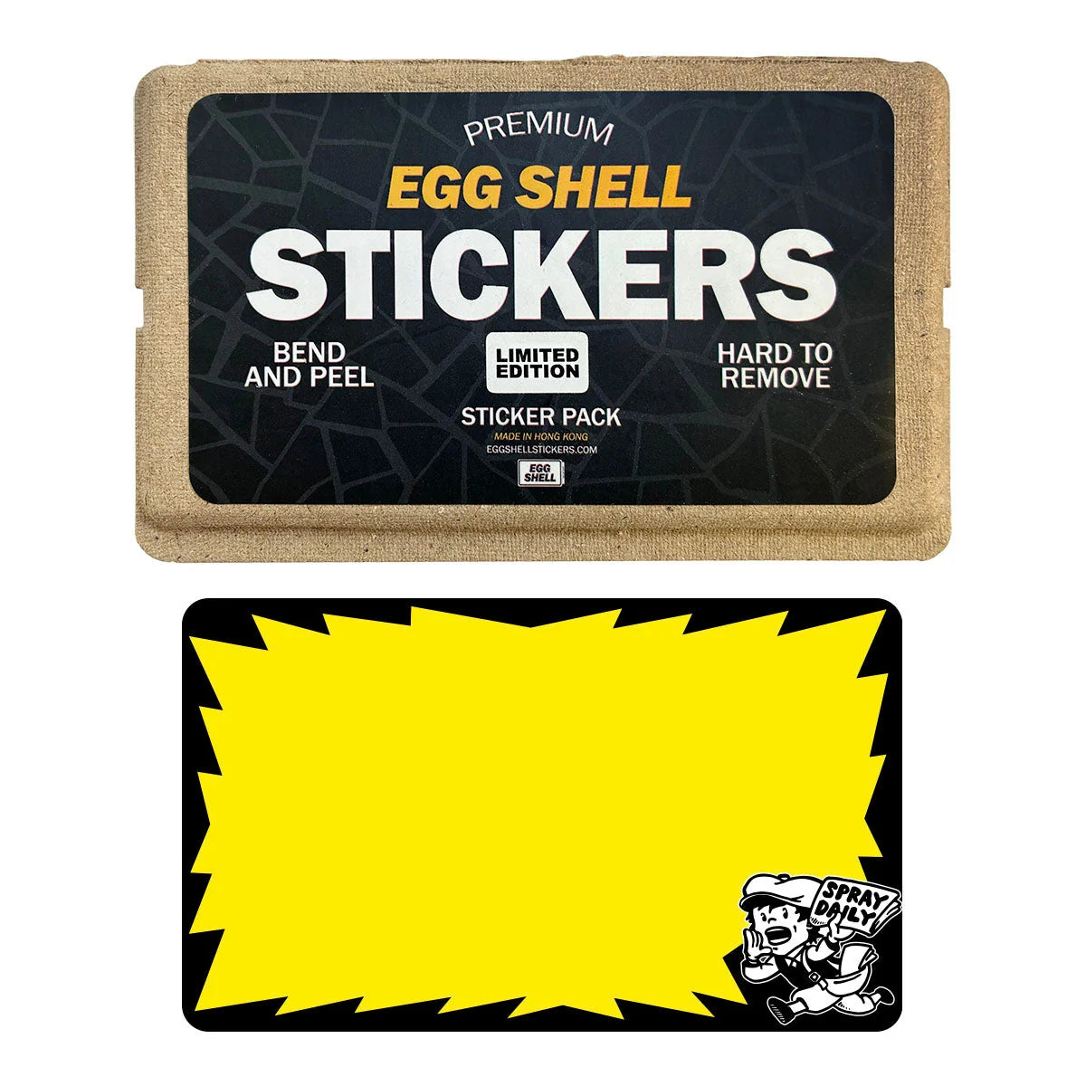 stickers eggshell jaunes et noirs pour le graffiti 