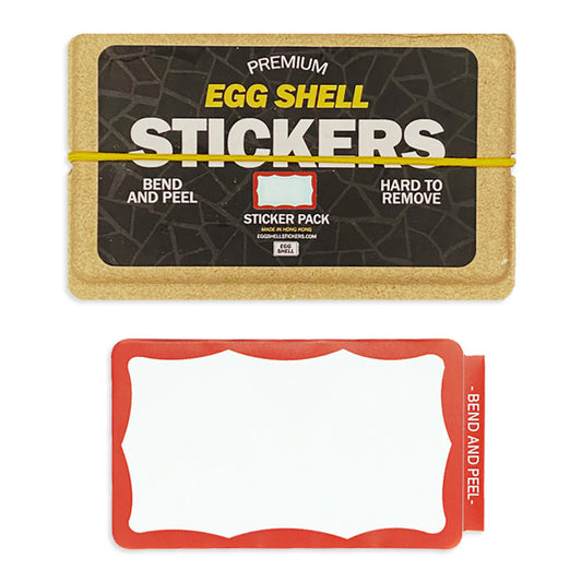 Sticker eggshel bordure rouge wavy et sa boîte de rangement