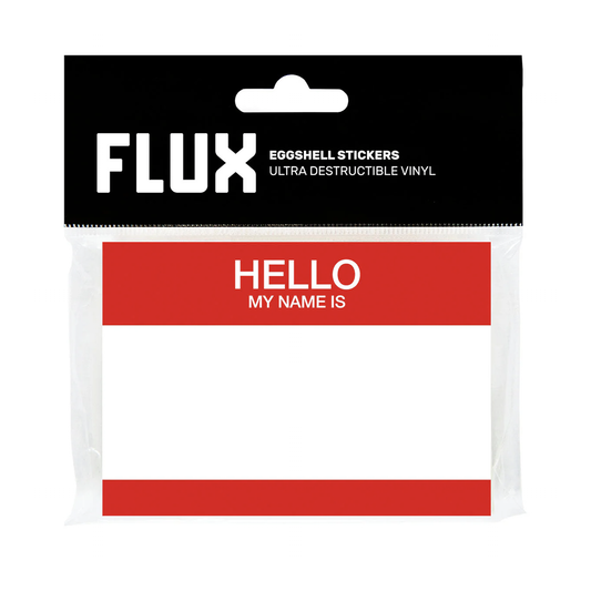 Stickers Eggshell Hello My Name Is x50 - Rouge