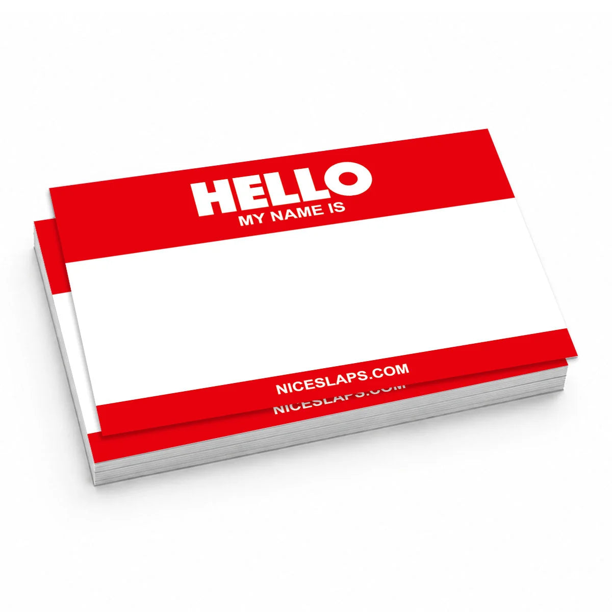 Stickers Hello My Name Is (Red) x50
