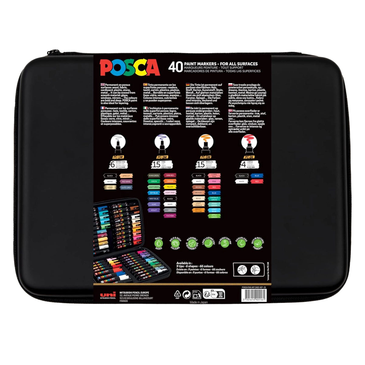 Mallette Posca 40 marqueurs