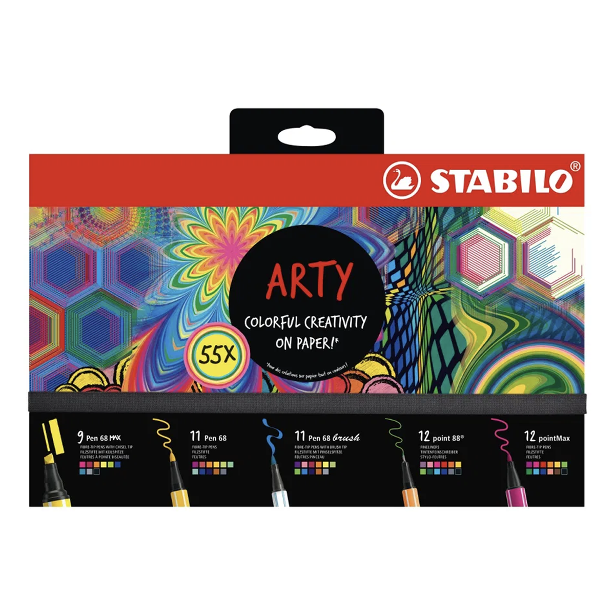 Coffret Stabilo Arty - Set 55 feutres multi-pointes