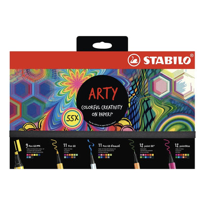 Coffret Stabilo Arty - Set 55 feutres multi-pointes