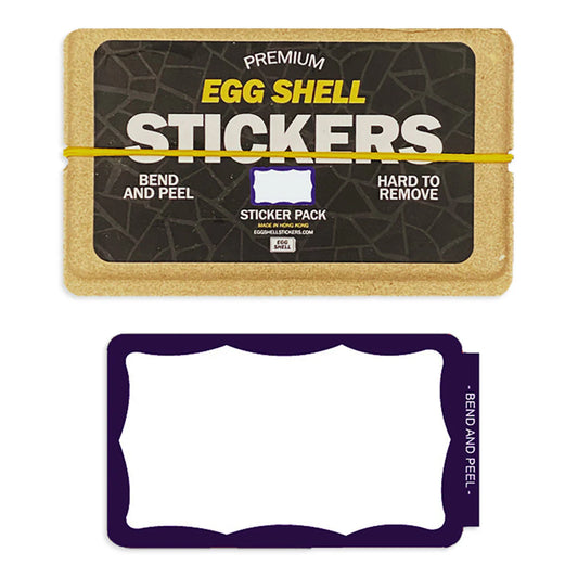 Stickers graffiti eggshell purple border avec sa boîte de transport
