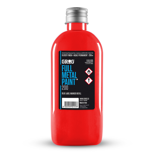 Encre de recharge peinture graffiti Grog Full Metal Paint couleur Ferrari Red