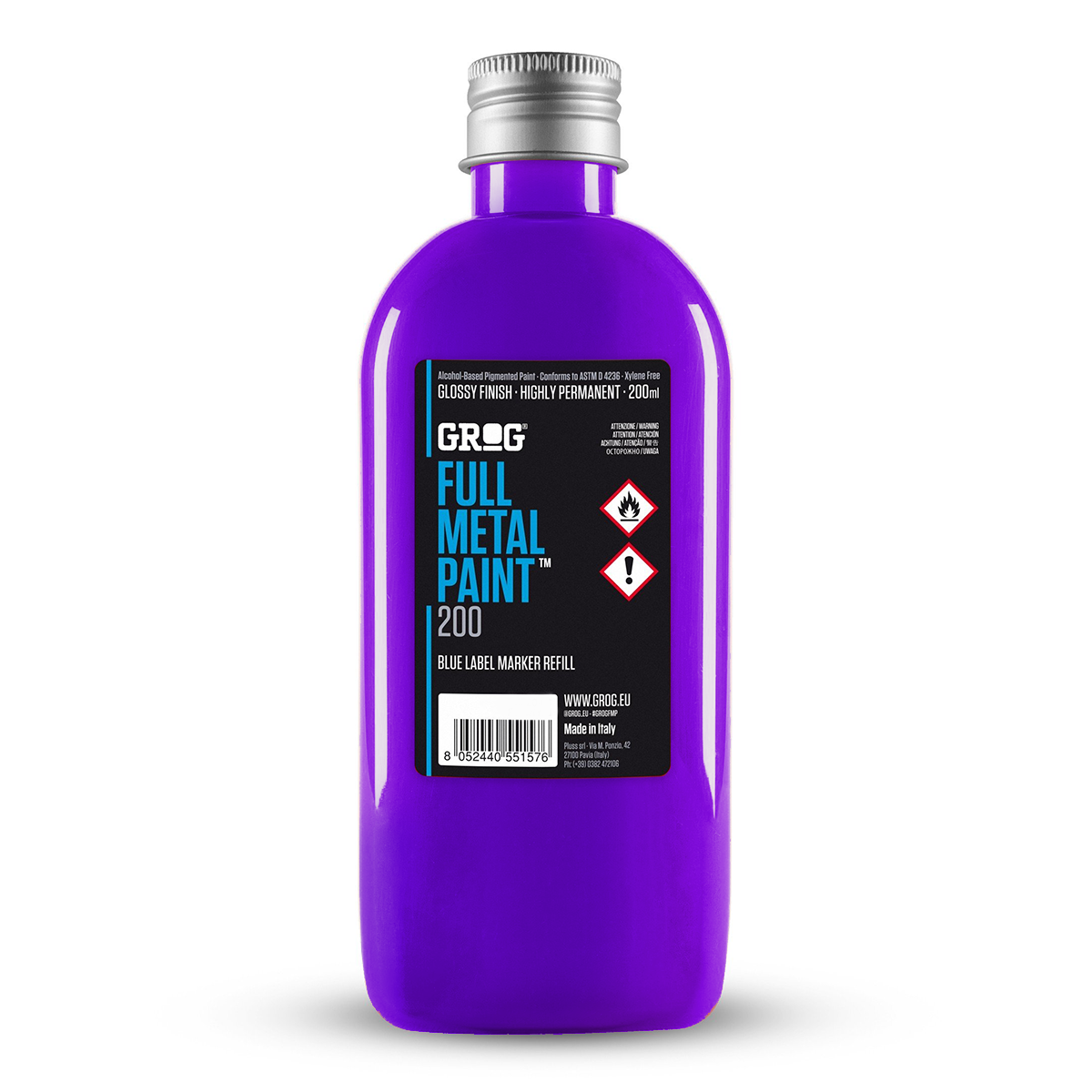 Encre de recharge peinture graffiti Grog Full Metal Paint couleur Goldrake Purple