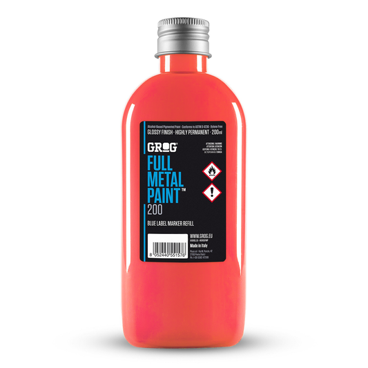 Encre de recharge peinture graffiti Grog Full Metal Paint couleur Neon Orange
