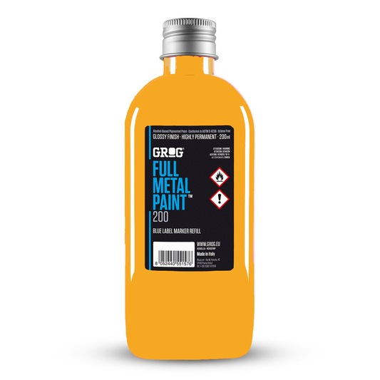 Encre de recharge peinture graffiti Grog Full Metal Paint couleur Sunray Yellow