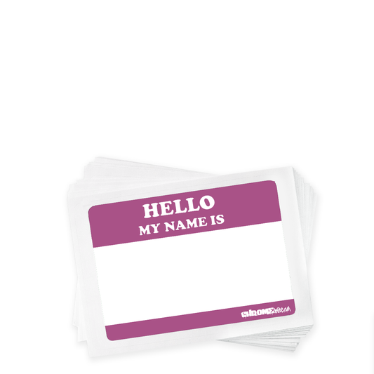 Stickers Eggshell Hello My Name Is - Violet x50