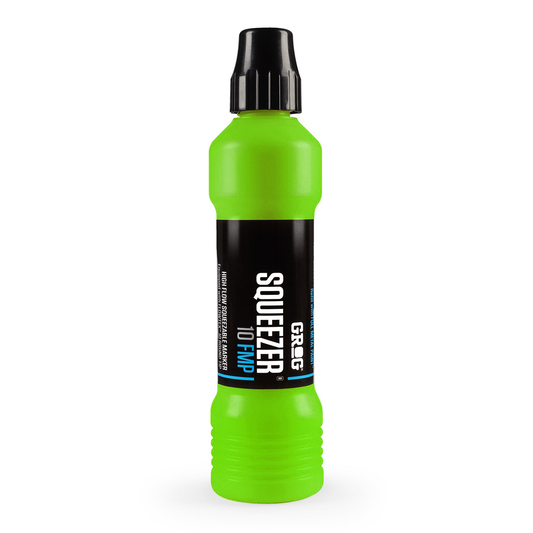 Marqueur graffiti coulure Grog Squeezer 10mm FMP couleur Laser Green