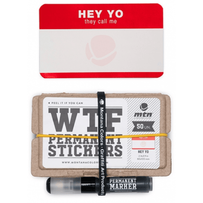 Pack Stickers Eggshell x50 Hey Yo + Marqueur